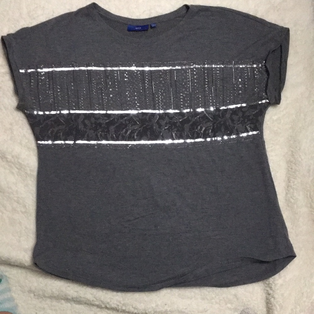 Apartment 9 grey shirt with sequins